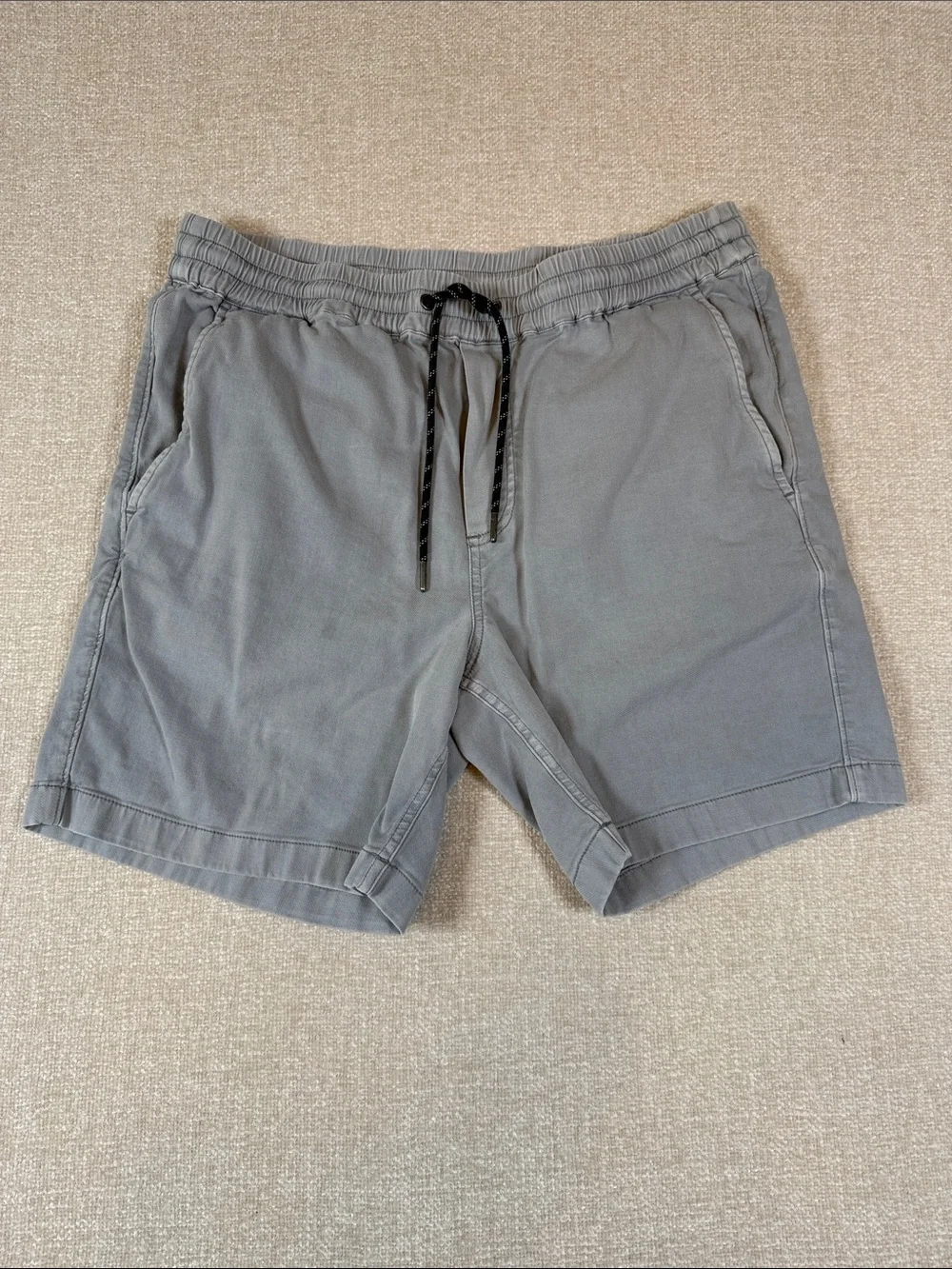 Faherty Men's Essential Drawstring Shorts Gray Size Medium
